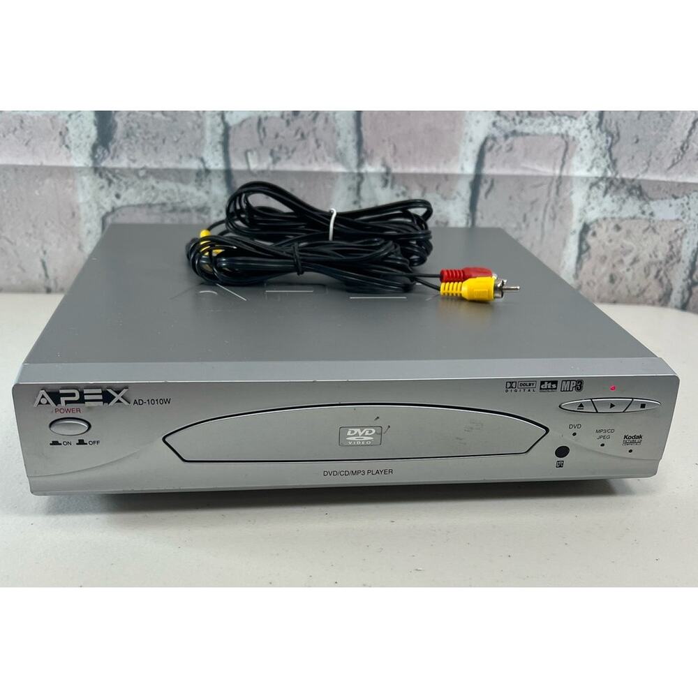 Apex AD-1110W DVD/CD/MP3 Player Remote Not Included Good Condition